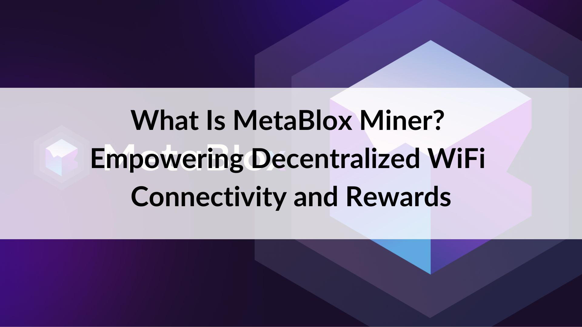 What Is MetaBlox Miner?